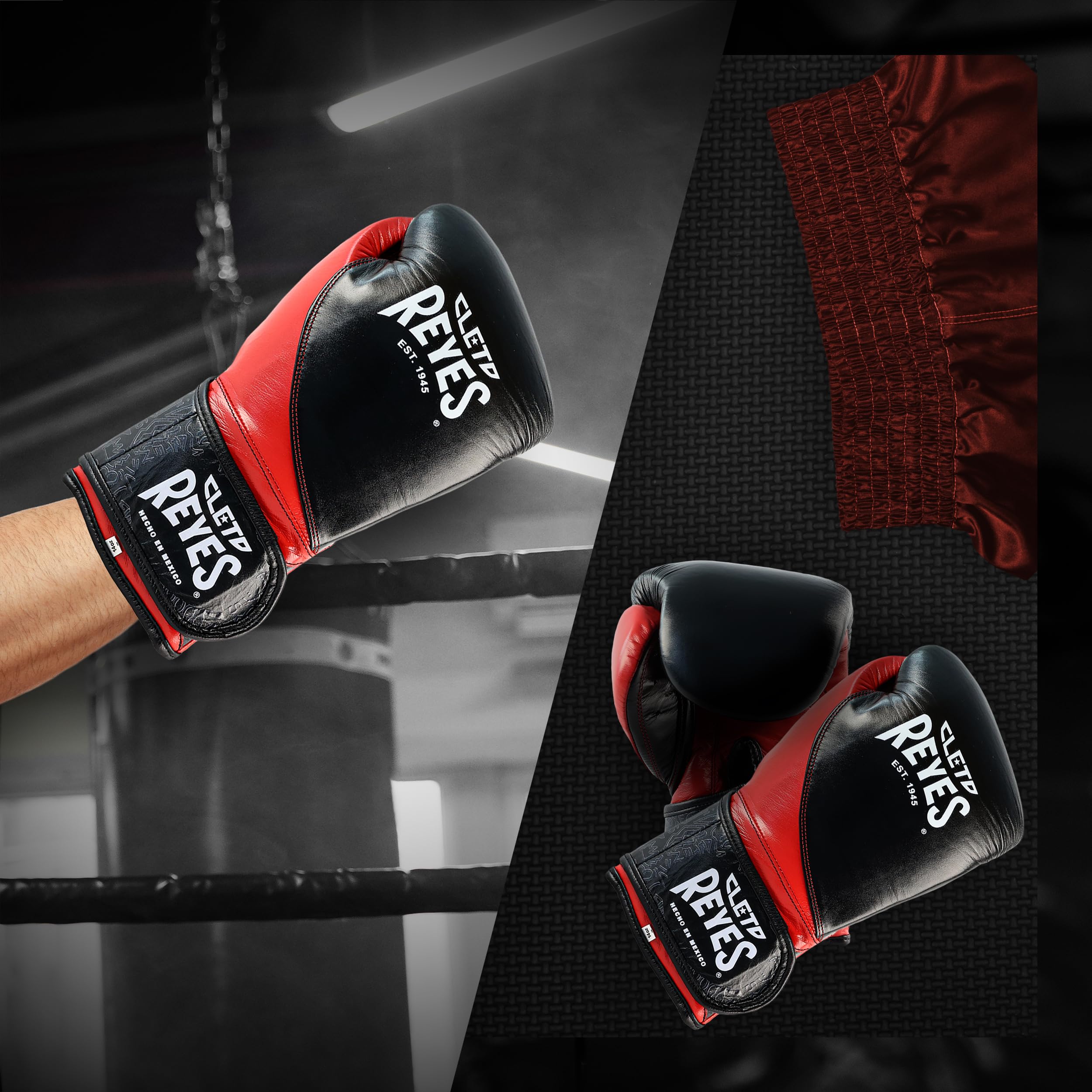 Cleto Reyes High Precision Boxing Gloves - Professional Hook & Loop Closure Training Gloves for Men & Women | Perfect for Heavy Bag Work, Sparring & MMA Training