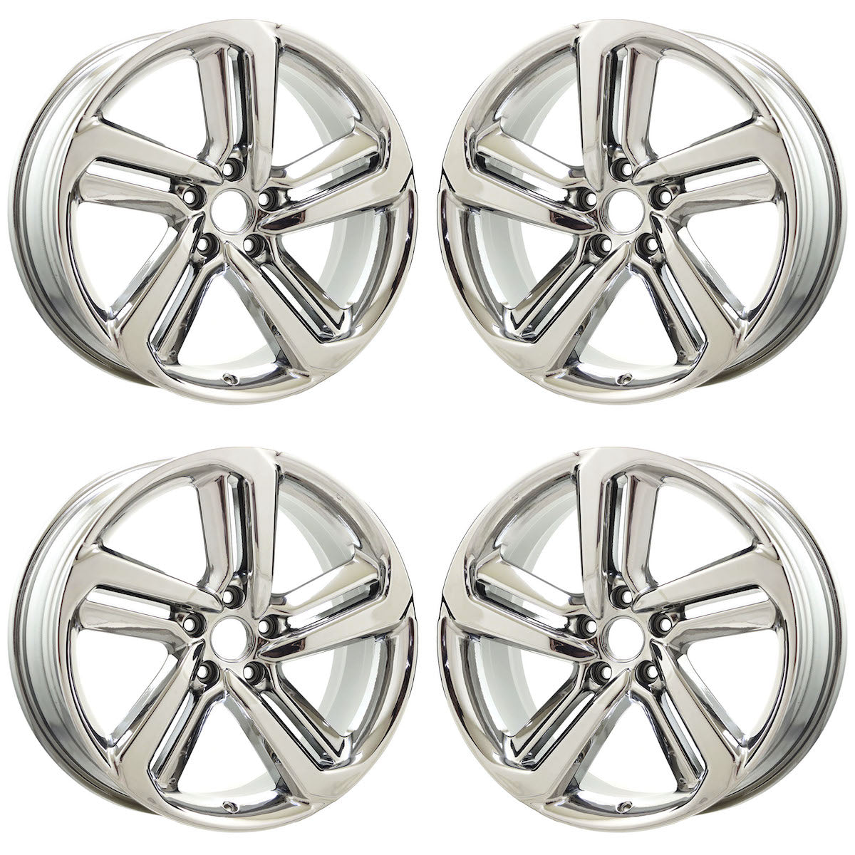 19 Honda Accord Bright Chrome Wheels Rims - Factory OEM Set 64127 (Exchange) - Perfect for Upgrades & Customization