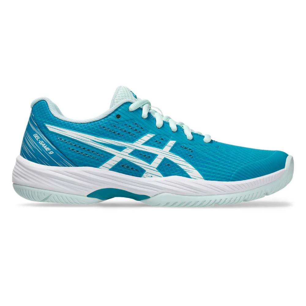 ASICS Gel Game 9 Women's Tennis Shoes - Lightweight Court Shoes for Women with Cushioning Support (Teal Blue/White) | Perfect for Competitive Tennis Matches & Casual Court Training