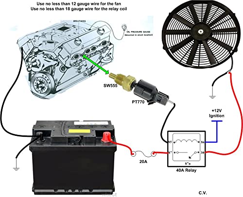 4 Row Aluminum Radiator Fan Shroud with Relay Kit for 1975-1979 Chevy Nova & 1970-1981 Camaro - High Performance Cooling System Upgrade for Classic Muscle Cars