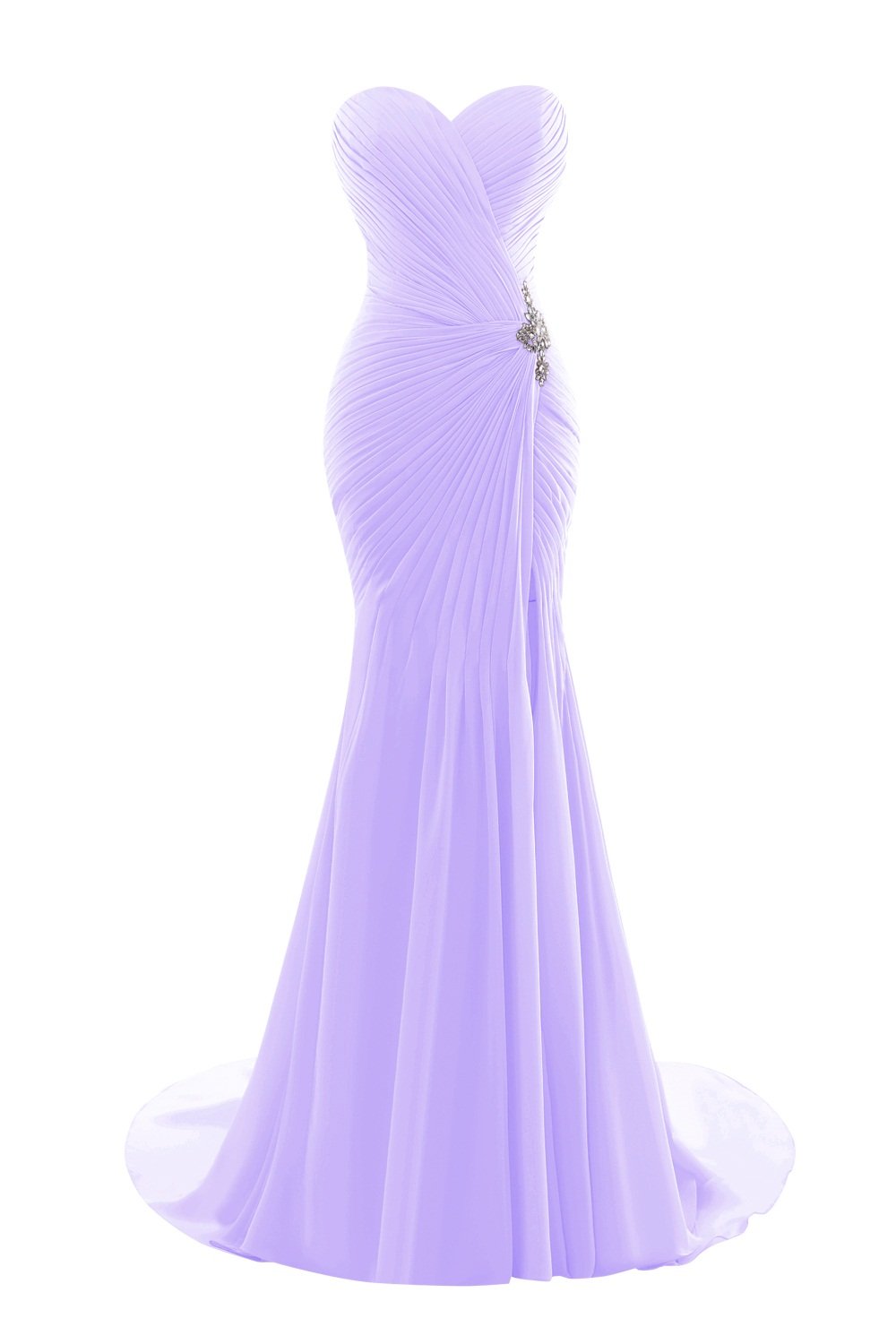 Elegant Lilac Mermaid Prom Dress with Side Slit for Women - Perfect for Evening Parties, Formal Events & Special Occasions