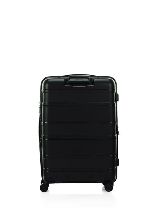 American Tourister Light Max 69cm Medium Spinner Luggage - Black Carry-On Suitcase for Travel, Business Trips & Weekend Getaways