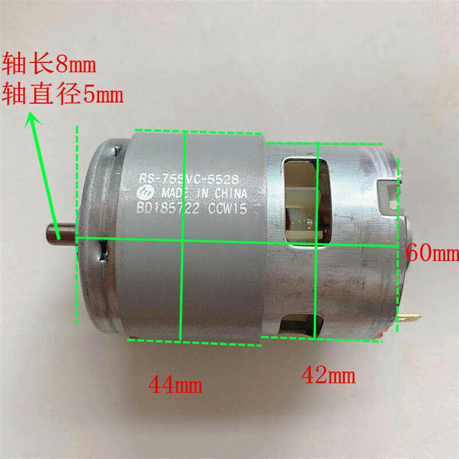 18V-24V RS-755VC-5528 CCW15 High Speed DC Motor 17000RPM with Cooling Fan - Powerful Electric Drill Motor for DIY Projects, Woodworking, and Industrial Tools