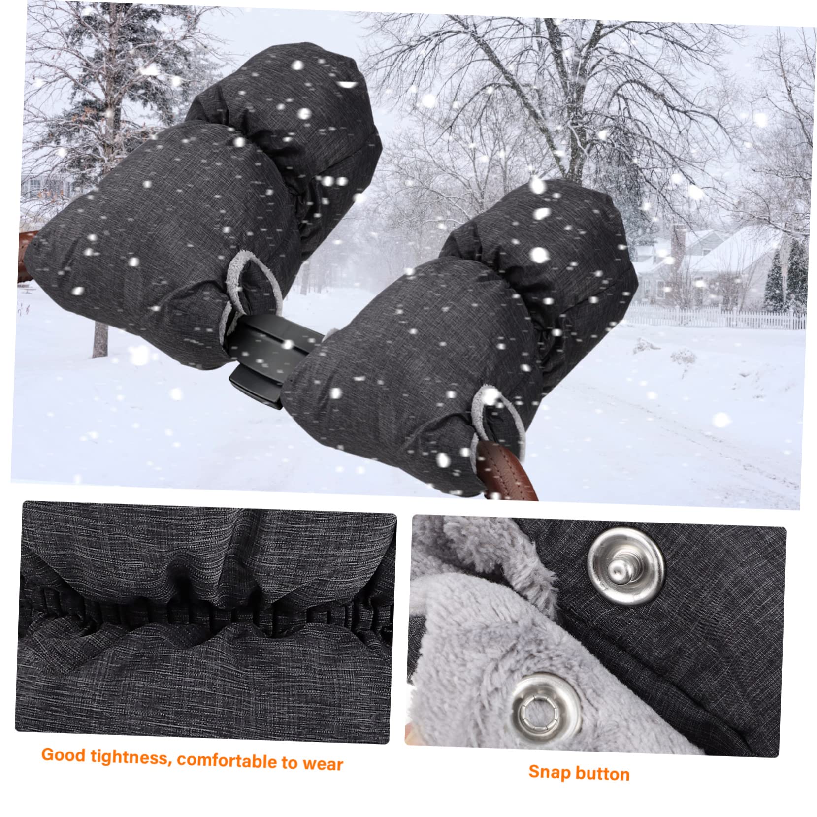 VICASKY 4 Pairs Winter Gloves for Stroller, Shopping Cart & Pram - Warm Hand Muffs for Baby Carriage Accessories - Perfect for Cold Weather, Outdoor Walks & Grocery Shopping
