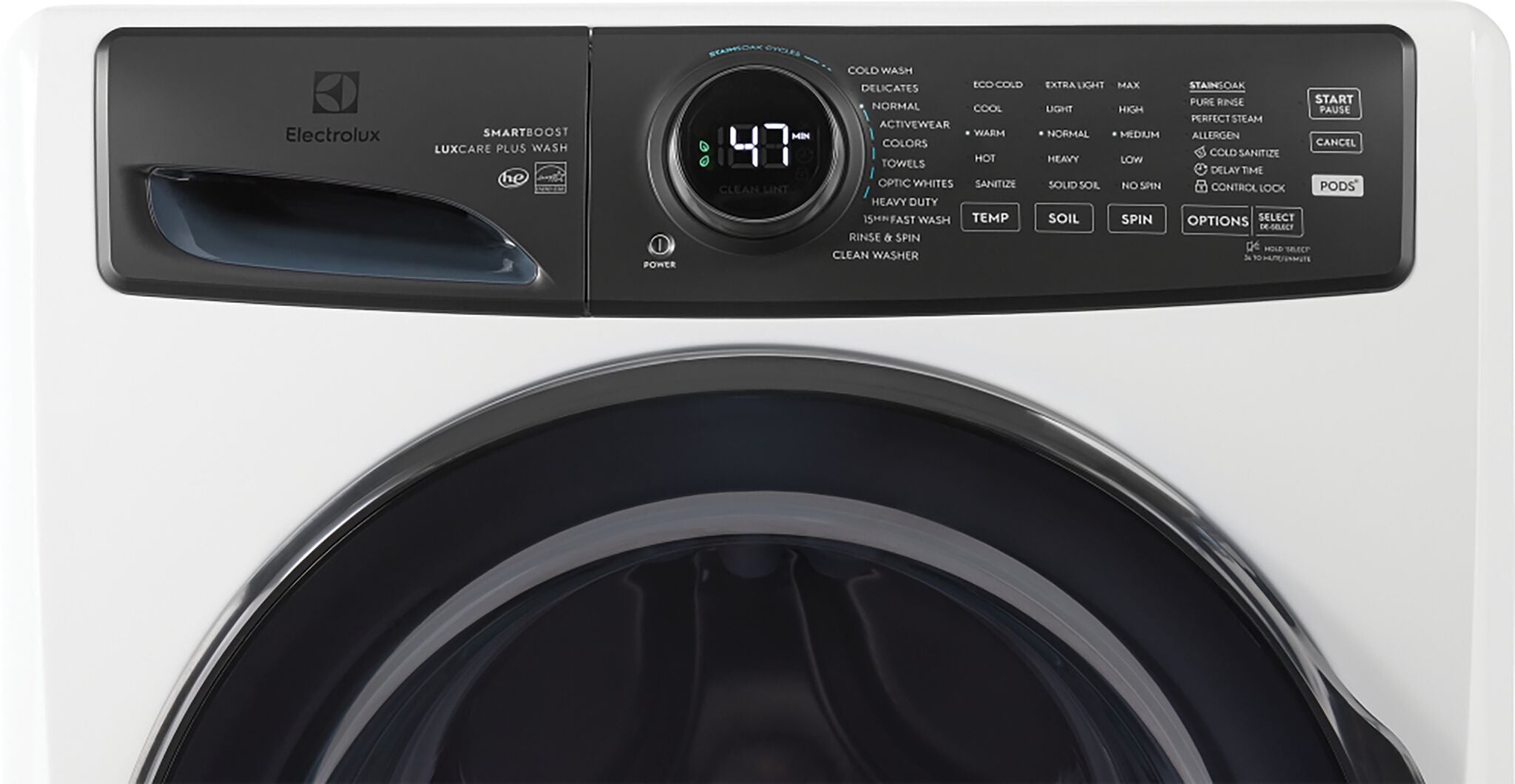 Electrolux ELFW7738AW 5.2 Cu. Ft. White Front Load Washer with Perfect Steam™ & LuxCare® Technology - Ideal for Large Families, Allergy Sufferers & Eco-Friendly Laundry