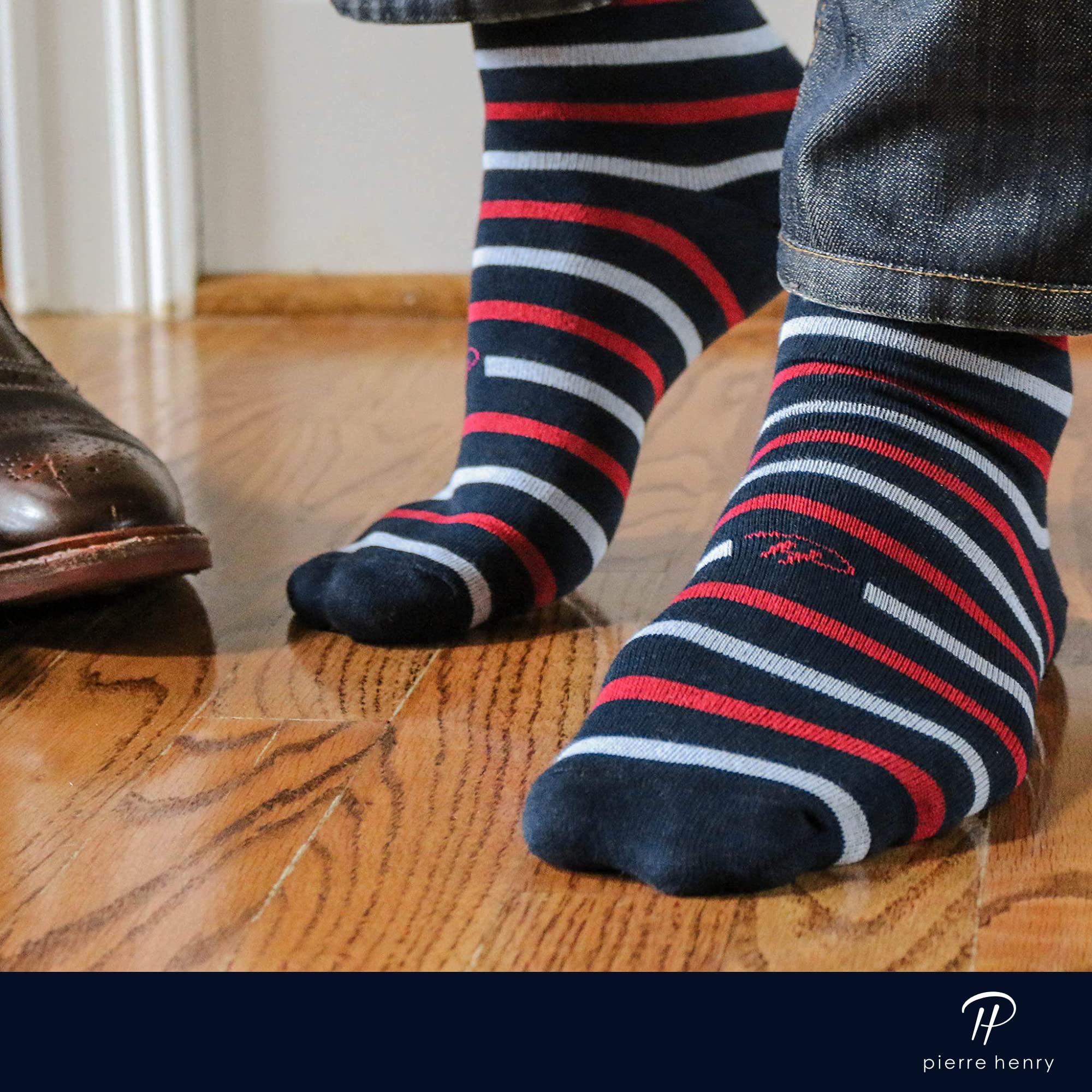 Premium Cotton Over the Calf Dress Socks for Men (3-Pack) - Stay-Up Long Socks for 12+ Hours - Comfortable Business & Formal Wear Socks for Office, Weddings & Special Occasions