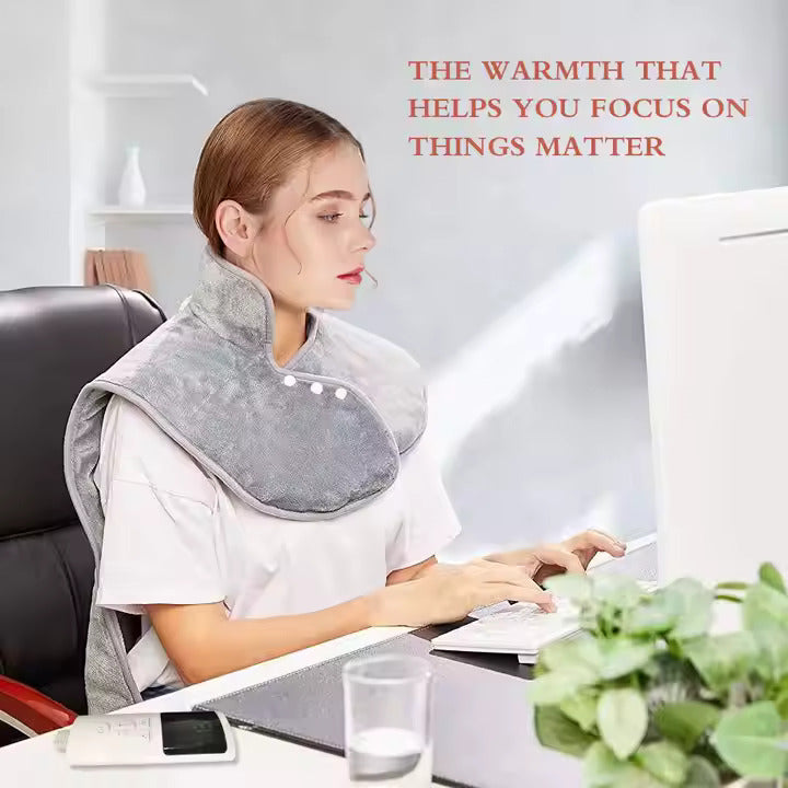 INSTA HEAT BACK Heating Pad - Fast Heating, Soft Micro Plush, 6FT Long Power Cord for Full Coverage - Electric Heating Pad for Back Pain Relief, Muscle Relaxation - Perfect for Home, Office & Car Use