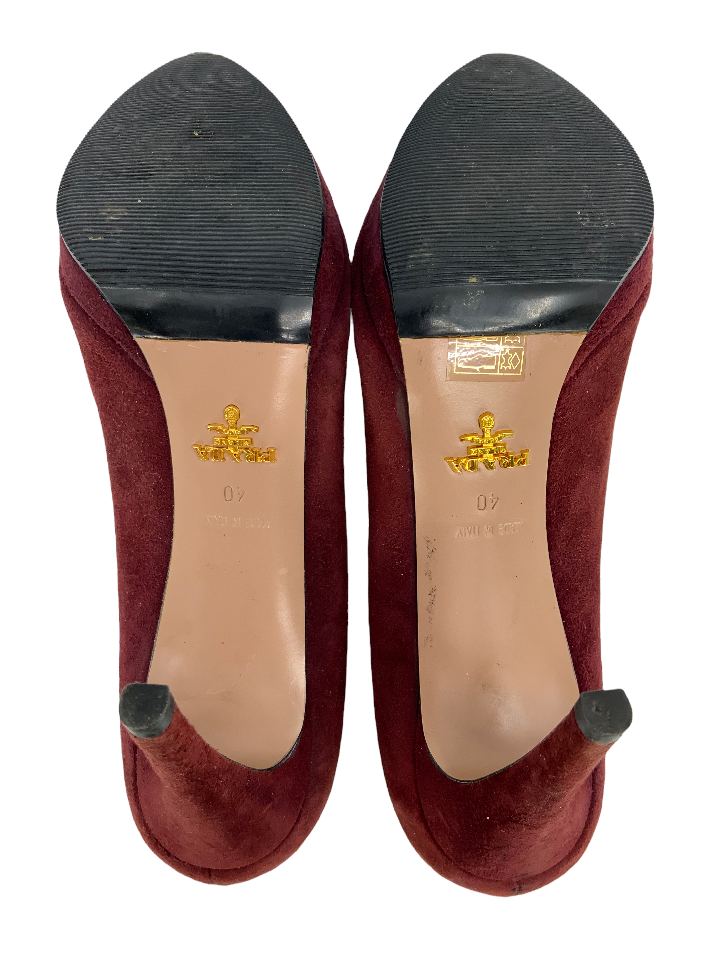 PRADA Suede Platform Pumps Women's Size 10 US | Luxury Designer High Heels for Wedding, Party & Office Wear