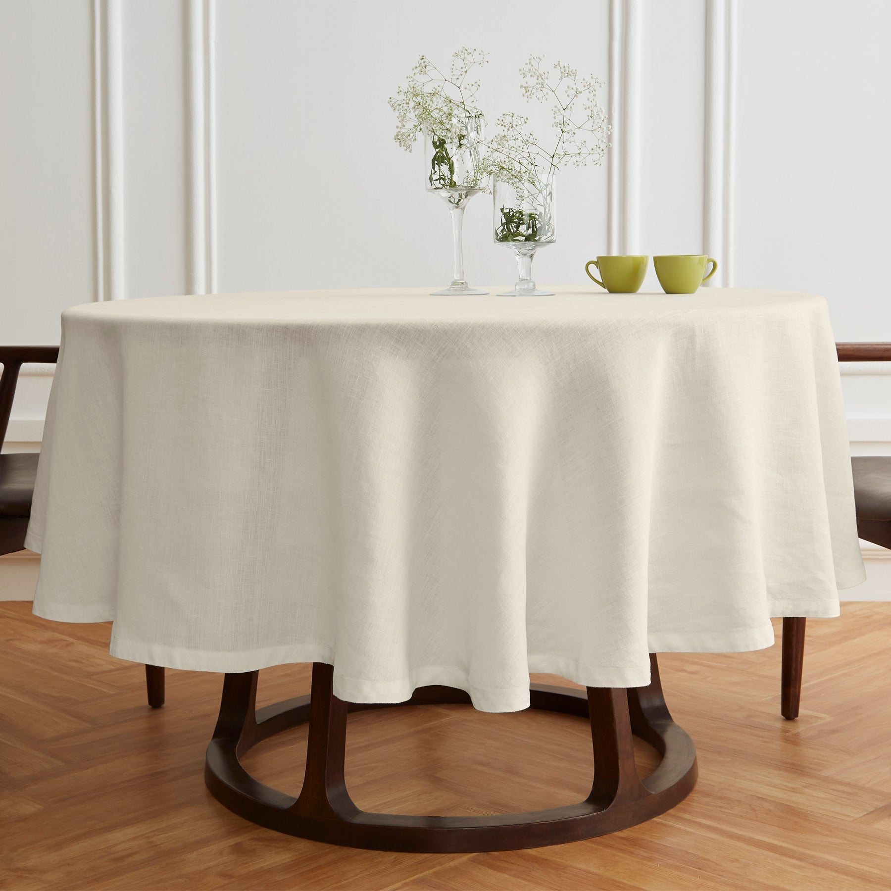 Sonoma Round Tablecloth - Premium Cotton Fabric for Dining & Parties - Perfect for Holiday Gatherings, Weddings & Home Decor
