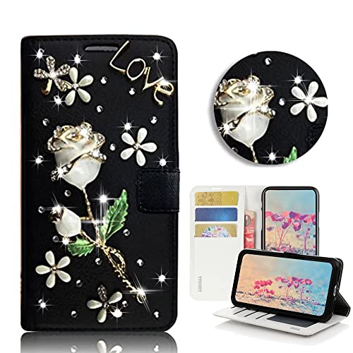 Pretty Rose Flowers Floral / Black