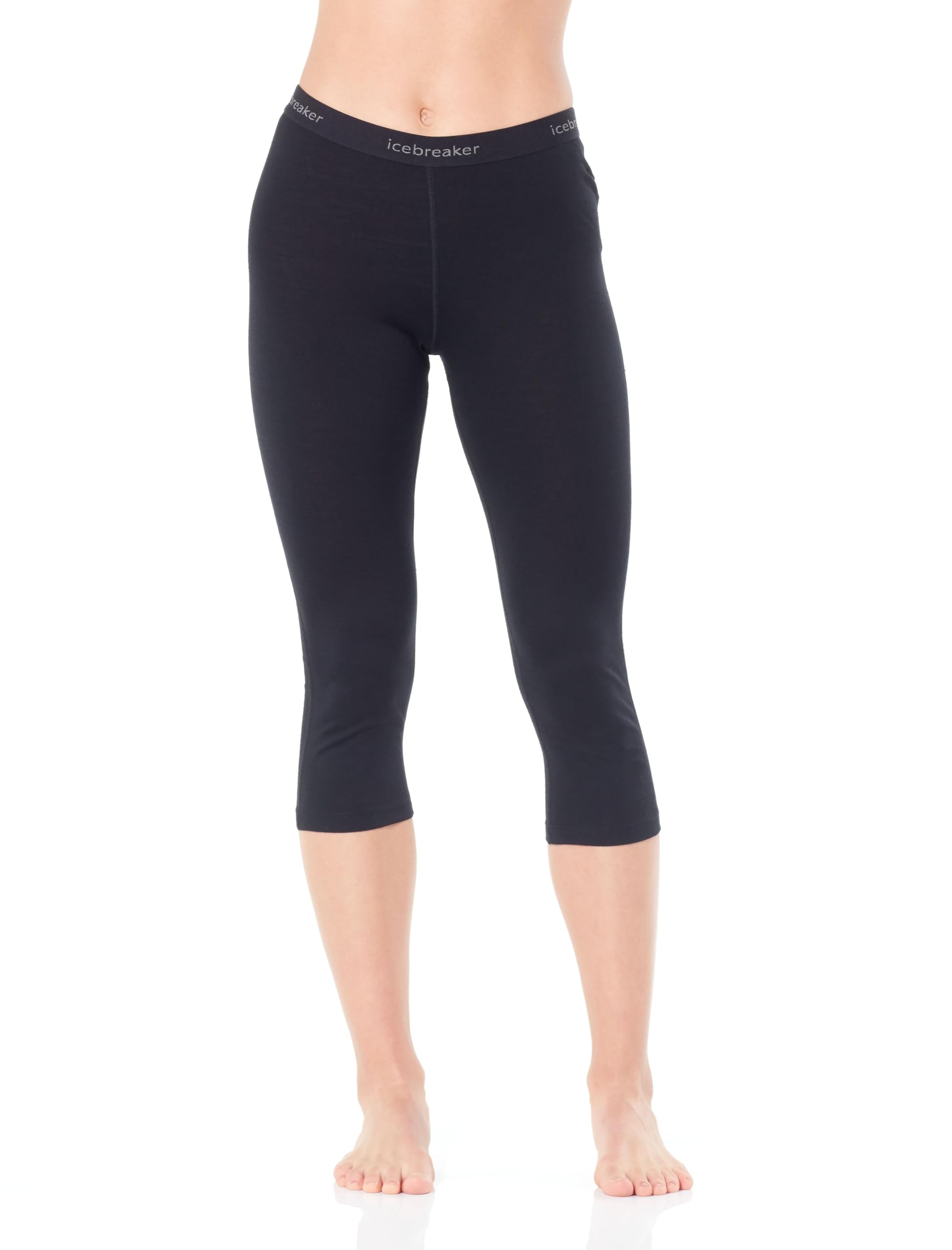 Icebreaker Merino Women's 200 Oasis Cold Weather 3/4 Leggings - Wool Base Layer Thermal Pants for Hiking, Skiing & Winter Outdoor Activities
