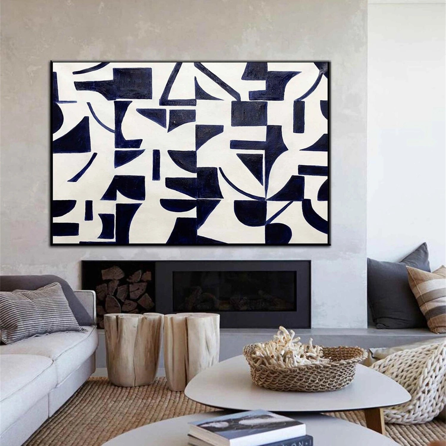 Abstract Tranquility Wall Art Print #WS240 - Modern Home Decor for Living Room, Bedroom & Office