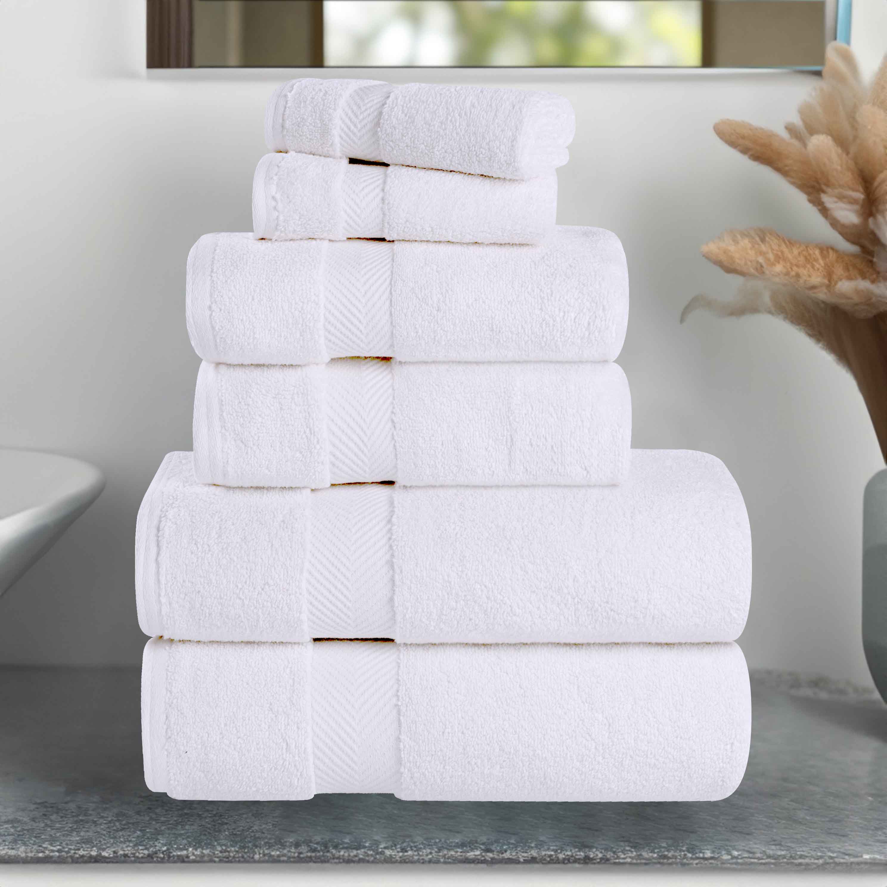 Premium 6-Piece Zero Twist Cotton Towel Set - Ultra Soft & Absorbent Bath, Beach & Spa Towels for Home & Travel