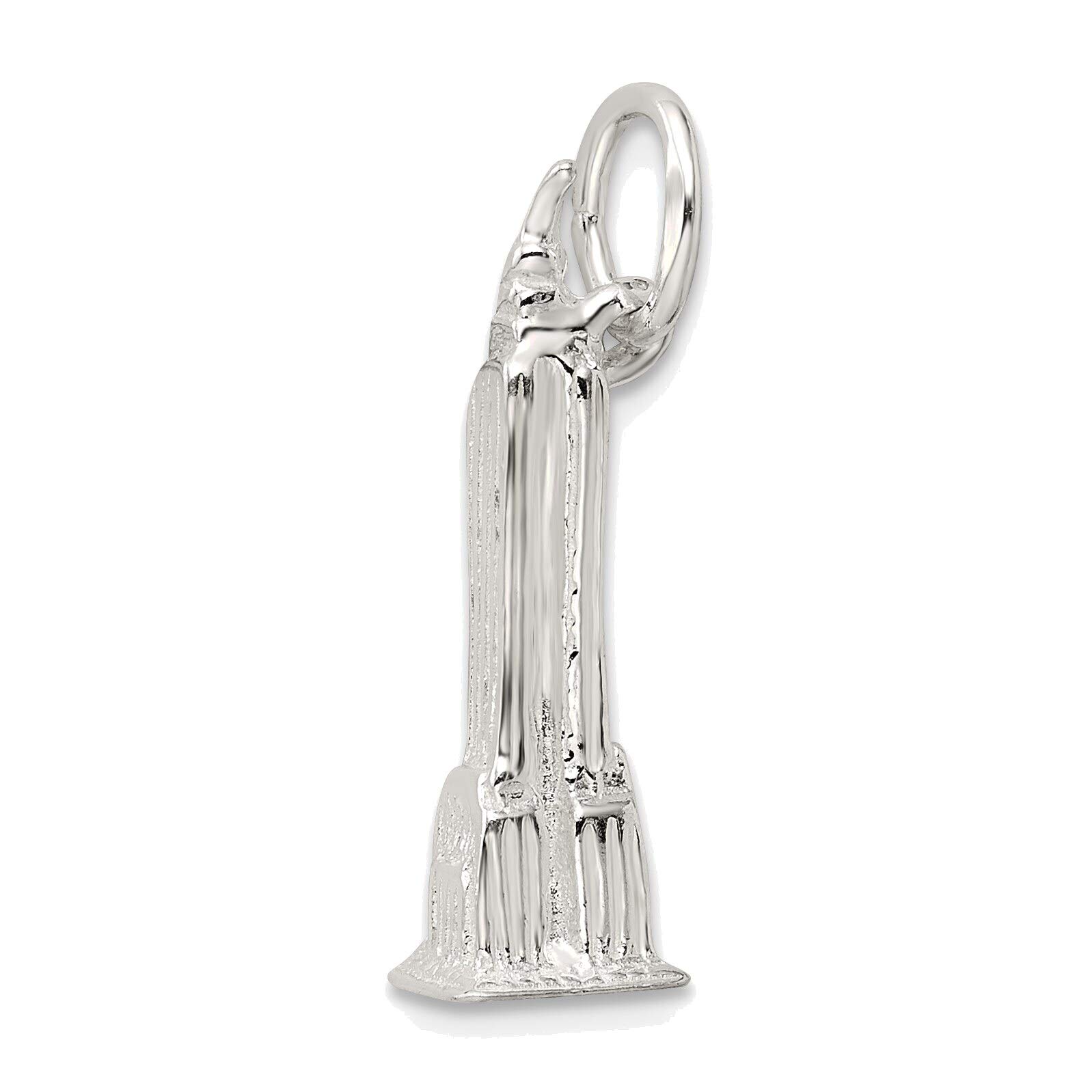 Bonyak Sterling Silver Empire State Building Charm Pendant - Elegant NYC Skyline Jewelry for Women, Gift for Travel Lovers & New York Souvenir