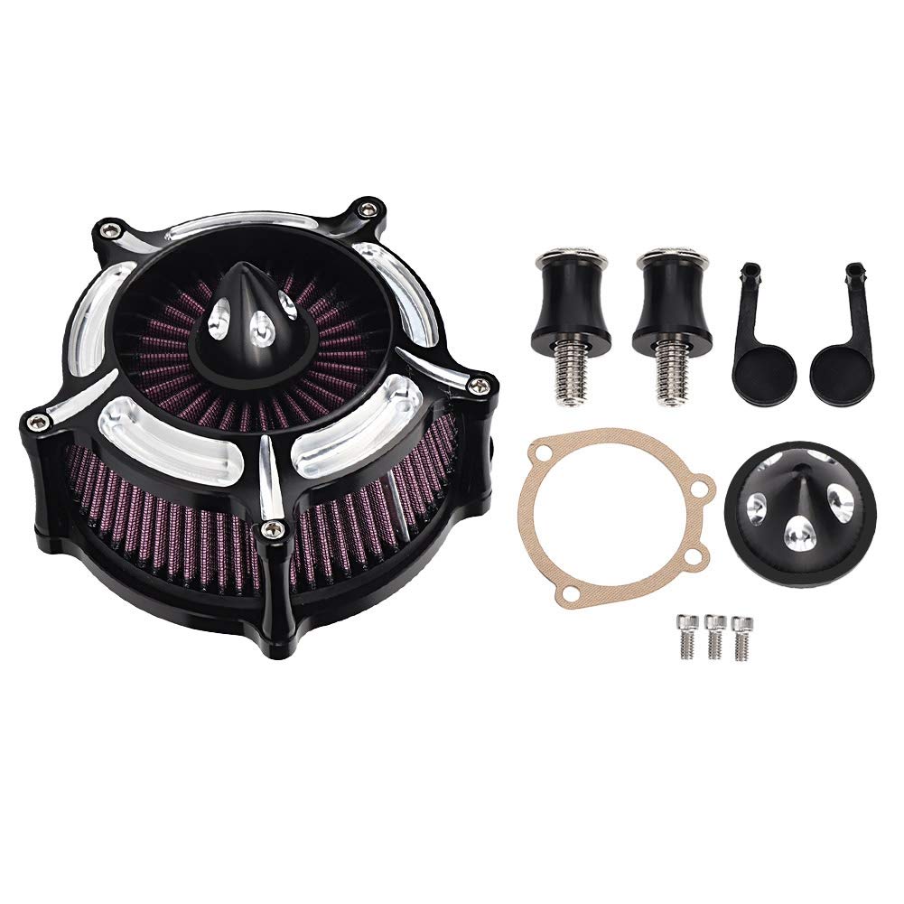 KIMISS 4 Hole Turbine Air Filter - High Performance Aluminum Air Intake Cleaner for Motorcycle Modification & Engine Upgrade - Perfect for Dirt Bikes, ATVs & Performance Tuning