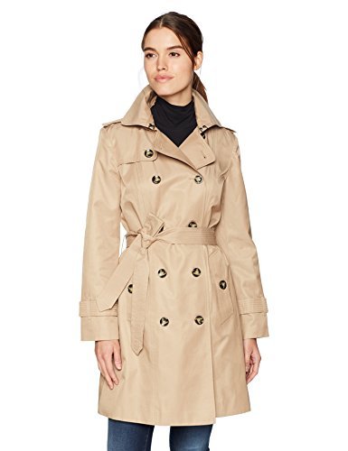 London Fog Women's Double Breasted Trench Coat - Classic 36