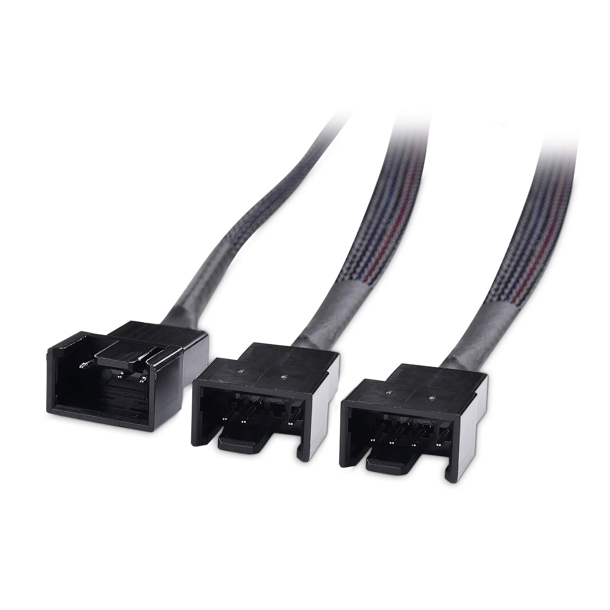 Cable Matters 2-Pack 3-Way 4-Pin PWM Fan Splitter Cable 12 Inch & 4-Pin PWM Fan Extension Cable - for PC Cooling, Case Fans, CPU Coolers, and Gaming Rigs