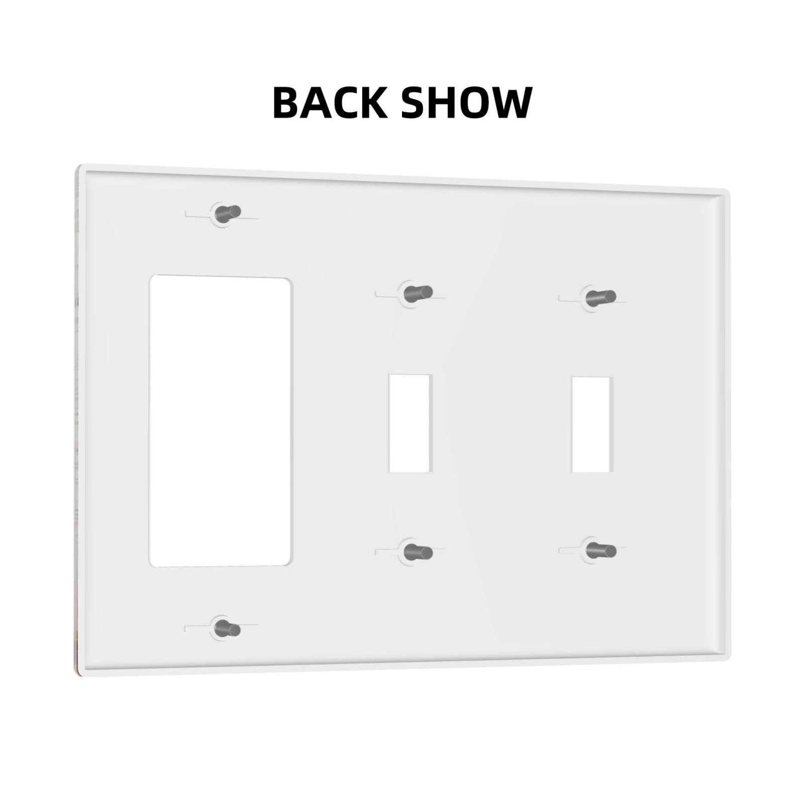 Foggy Autumn Forest 3-Gang Light Switch Cover Plate - Double Toggle 1 Rocker Wall Plate (4.49