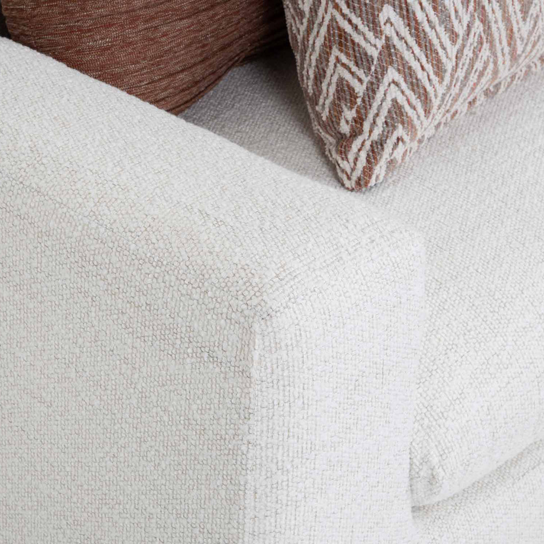 Luxury Pearl White Velvet Sofa - Modern Elegant Living Room Furniture for Home Decor & Comfortable Seating - Perfect for Apartments, Lounges & Cozy Spaces