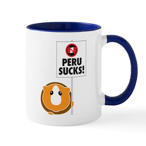 White/Navy Inside - Peru Sucks Mug