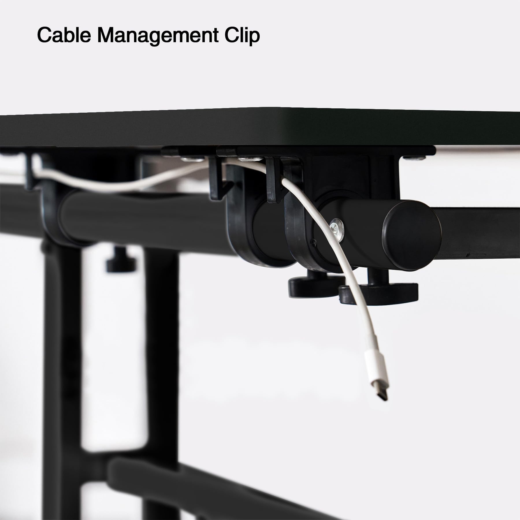 SogesPower Adjustable Laptop Stand for Bed & Sofa - 2-Tier Mobile Standing Desk with Cup Holder & Hooks - Portable Computer Table for Home Office, Dorm Room & Small Spaces (Black)