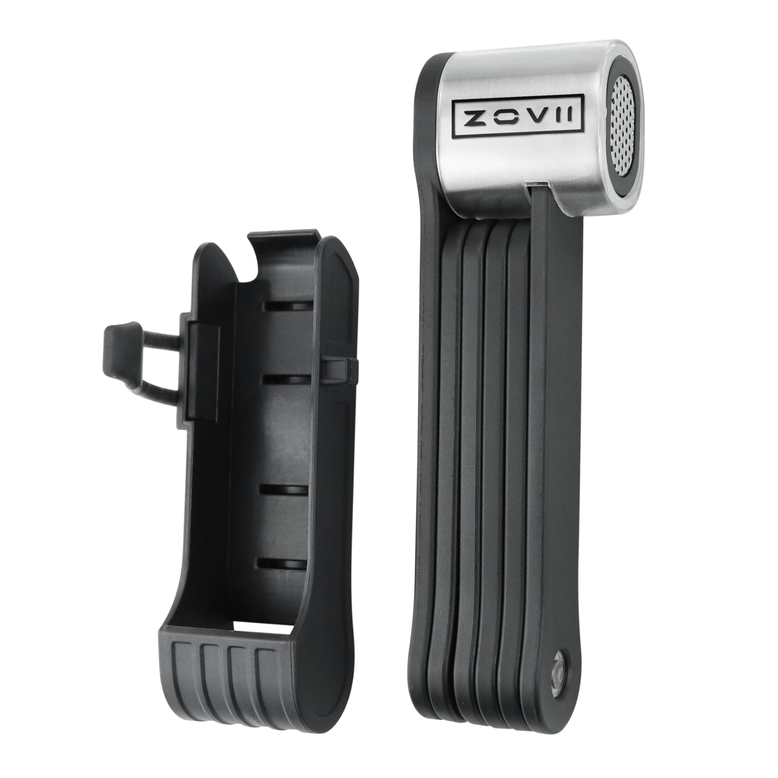 ZOVII Heavy Duty Folding Bike Lock with 120dB Alarm - Anti-Theft Security for Bicycles, Scooters, E-Bikes & Motorcycles | Includes Mounting Bracket | Compact Foldable Design with Key Entry | Perfect for Urban Commuting, Campus Security & Outdoor Adventures