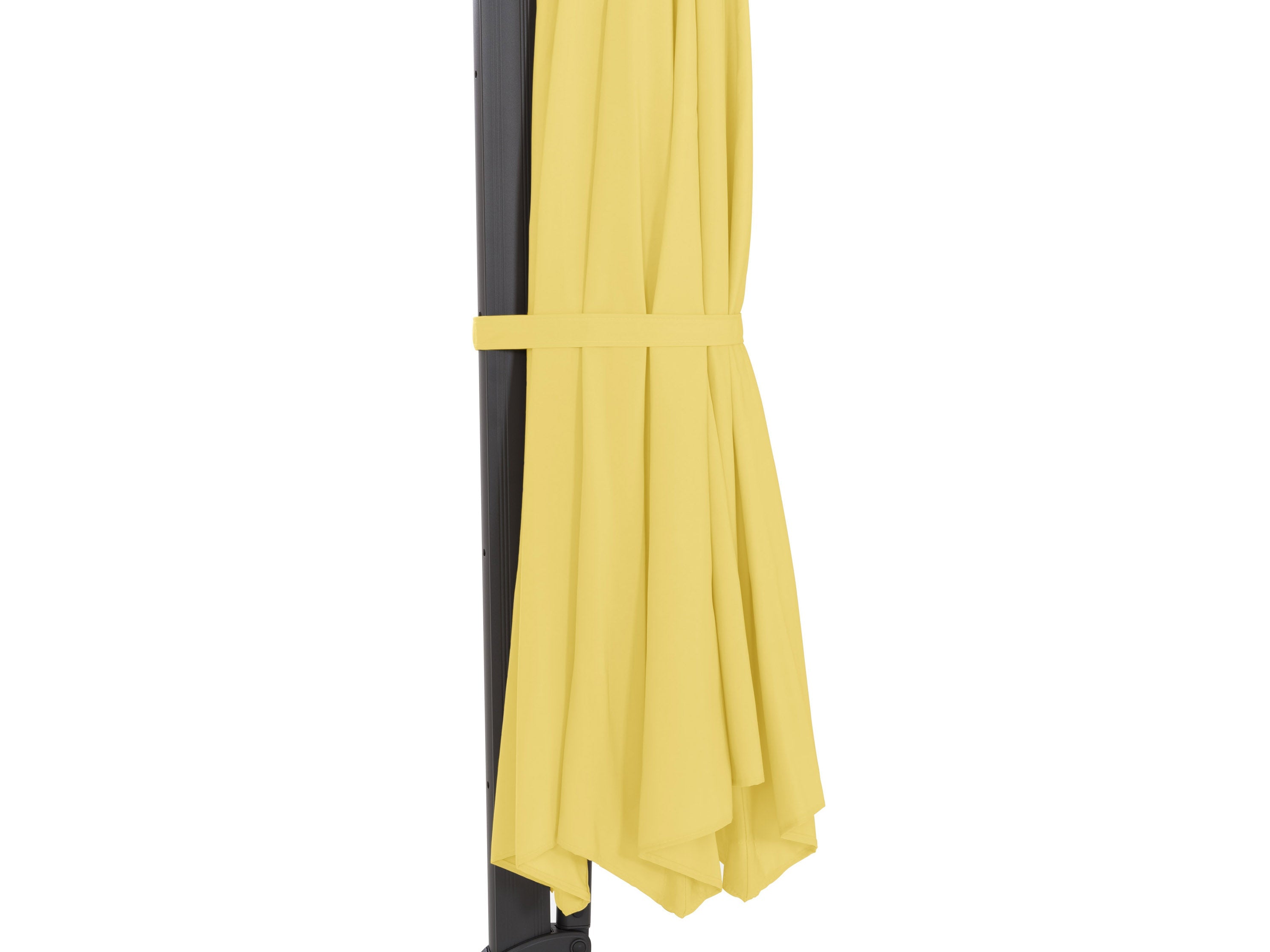 11.5ft Deluxe Offset Patio Umbrella - Yellow Outdoor Cantilever Sun Shade for Poolside, Garden, and Backyard Relaxation