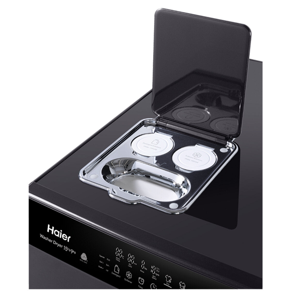 Haier 15kg/9kg Super Drum Washer Dryer Combo - Dark Finish HWDX1590CTB1 | Energy Efficient Laundry Machine for Apartments & Small Homes | Perfect for Space Saving & Quick Drying