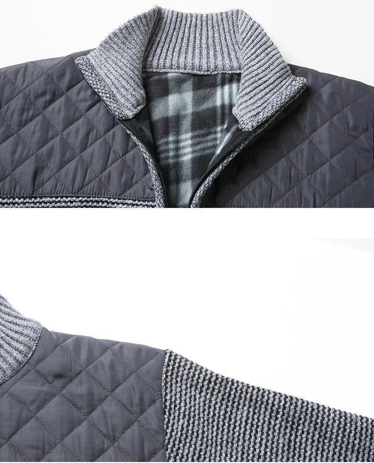 Men's Casual Parka Cardigan Sweater - Lightweight Warm Winter Coat for Outdoor & Daily Wear