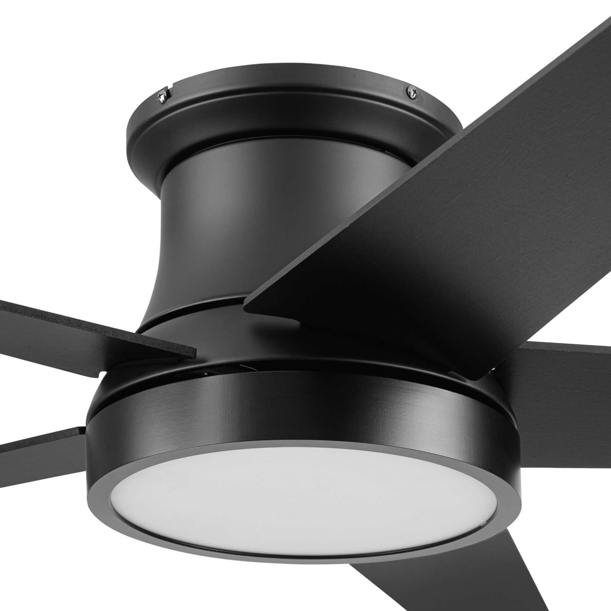 52 Inch Honeywell Tynesdale Matte Black Ceiling Fan with Color Changing LED Light & Remote Control - Perfect for Living Room, Bedroom, and Outdoor Patio Cooling
