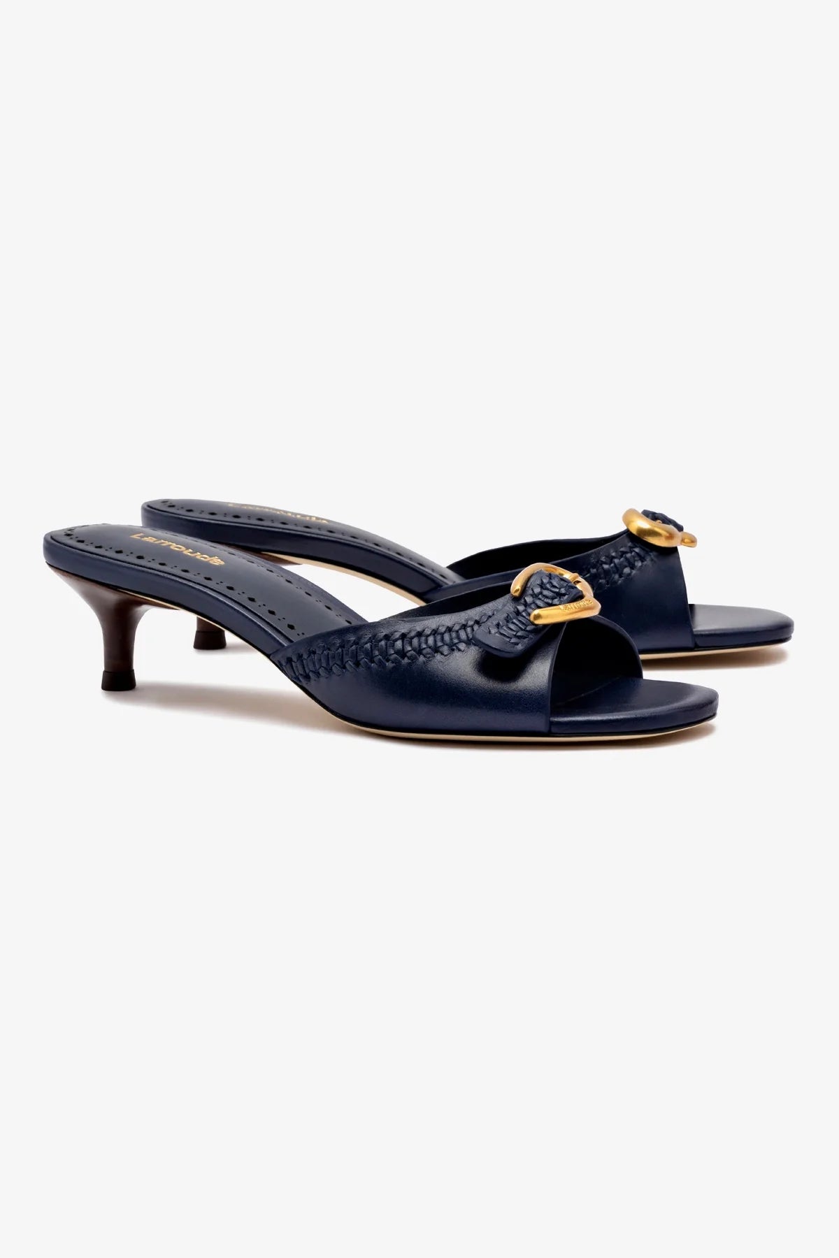 Verona Mule Shoes for Women - Navy Blue Genuine Leather Slip-On Loafers - Comfortable Casual & Office Wear for Everyday Use