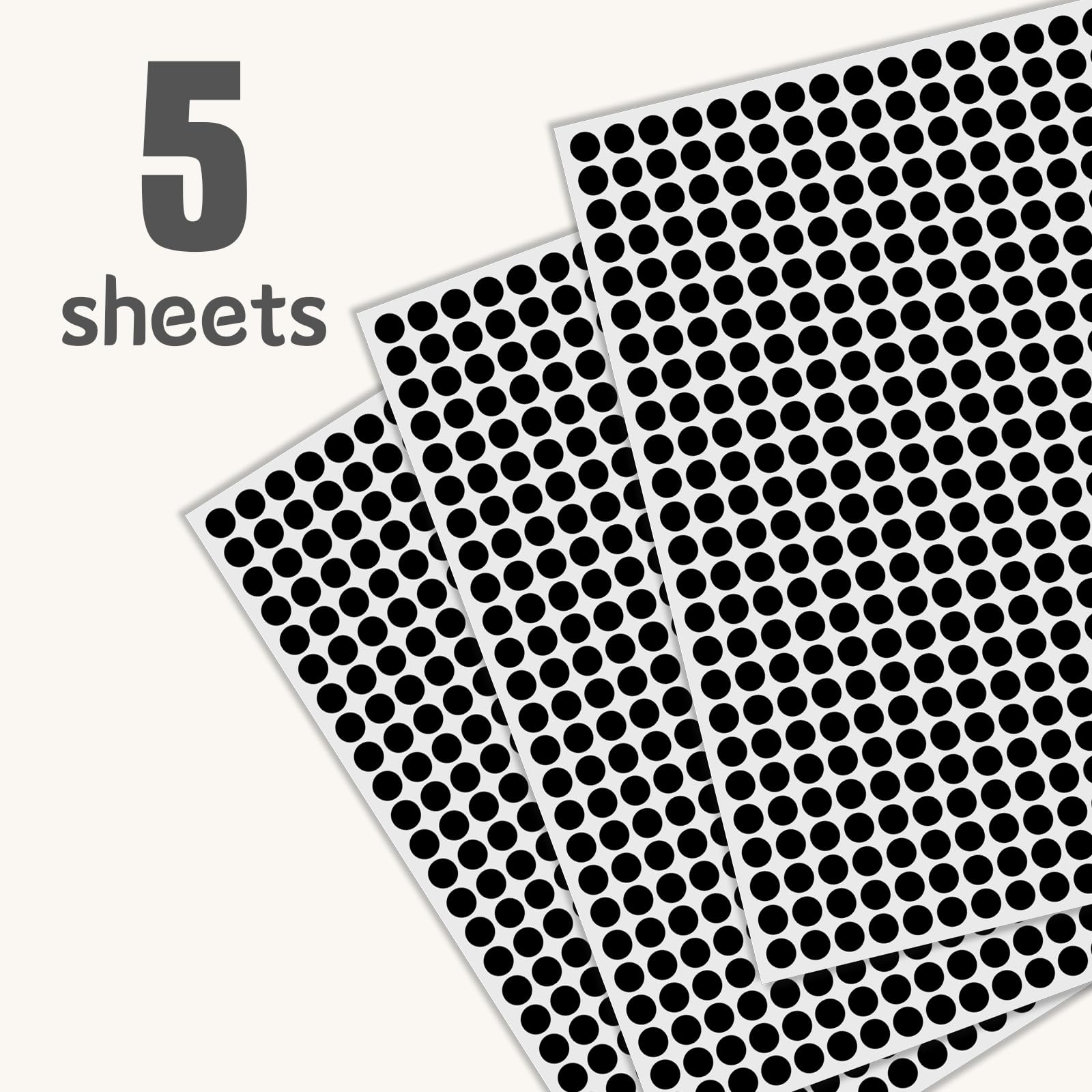1/4 Inch Black Dot Stickers - 2750 PCS Color Coding Labels for Garage Sales, Pricing & Organizing (0.25 Inch Round Stickers) - Perfect for Yard Sales, Inventory Management & Office Organization