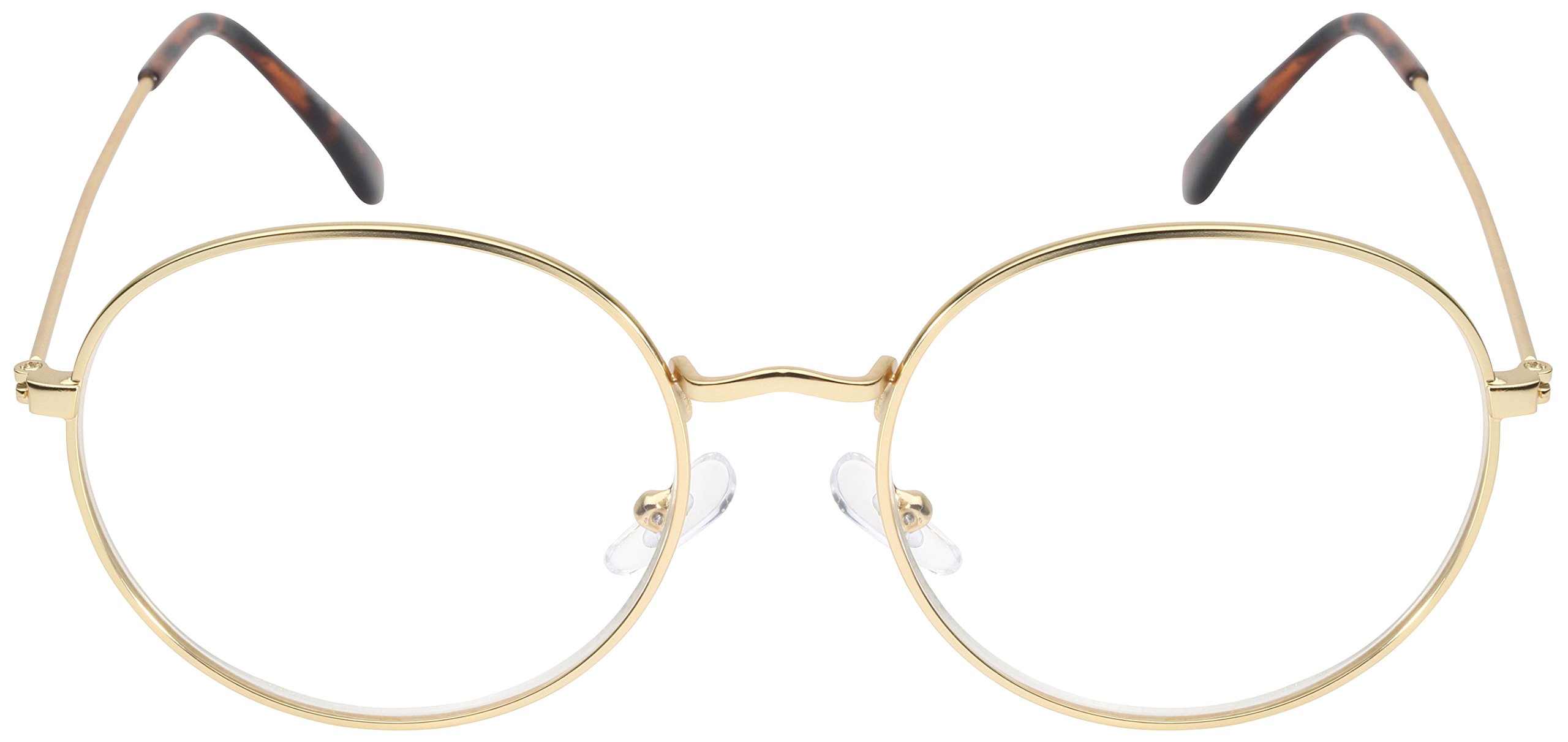 Retro Metal Frame Round Reading Glasses for Women & Men - Edge I-Wear B5106 Readers - Perfect for Reading, Computer Use & Fashion Accessory