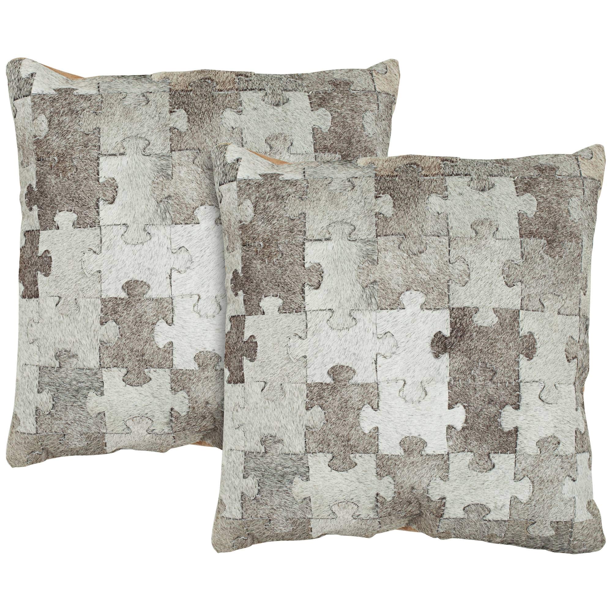 Safavieh Mason Multicolored & Grey Throw Pillows Set of 2 - 22x22 Inch Decorative Cushions for Sofa, Bed, Living Room & Home Decor