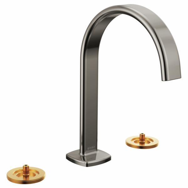 Allaria Widespread Bathroom Faucet 1.2 GPM Low-Flow Single Handle - Brilliance Black Onyx Finish 65367LF BNXLHP ECO Brizo - Perfect for Modern Bathroom Vanities and Water Conservation