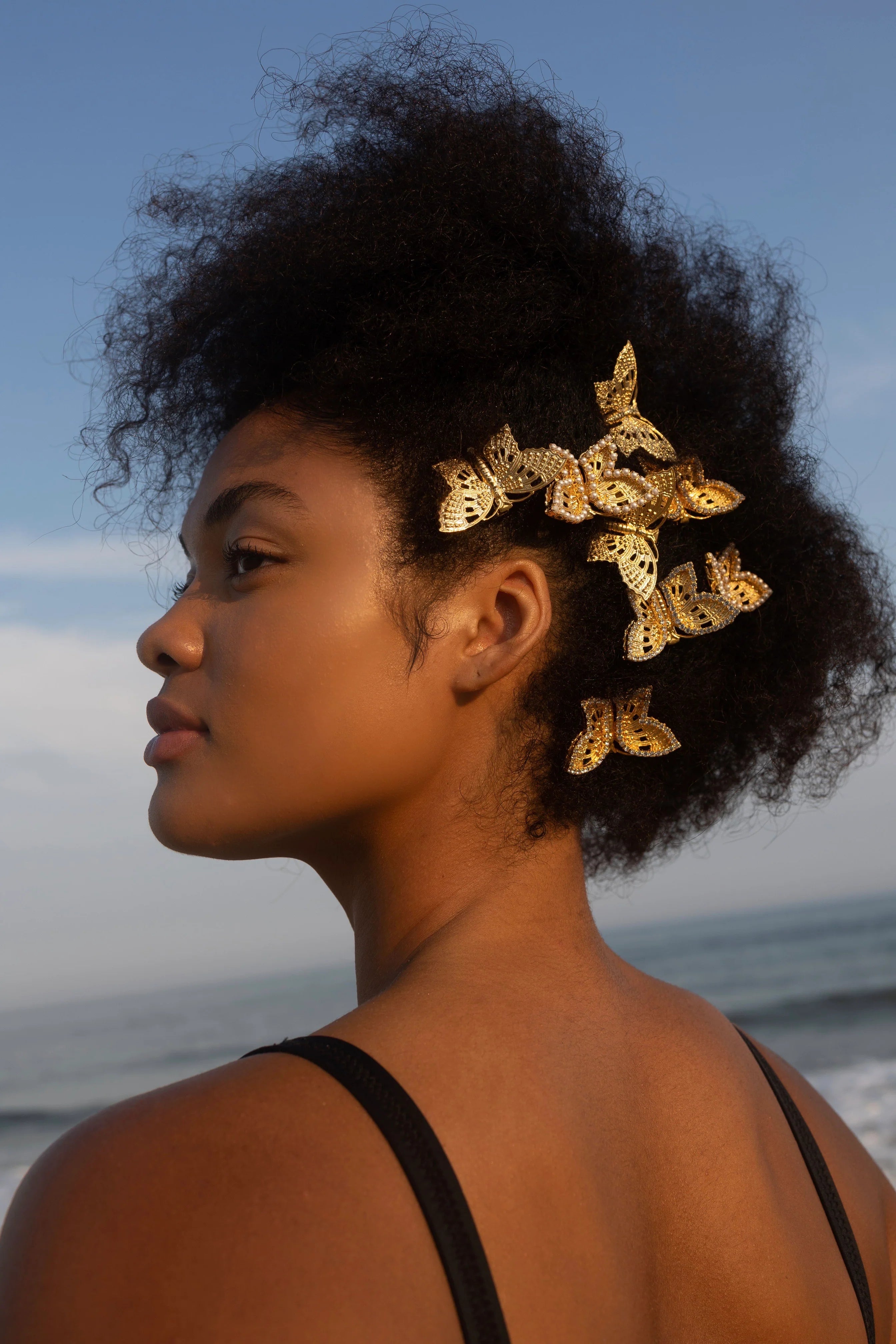 Monarch Butterfly Hair Clips Set of 3 - Cute Hair Accessories for Women & Girls - Perfect for Parties, Weddings & Everyday Wear