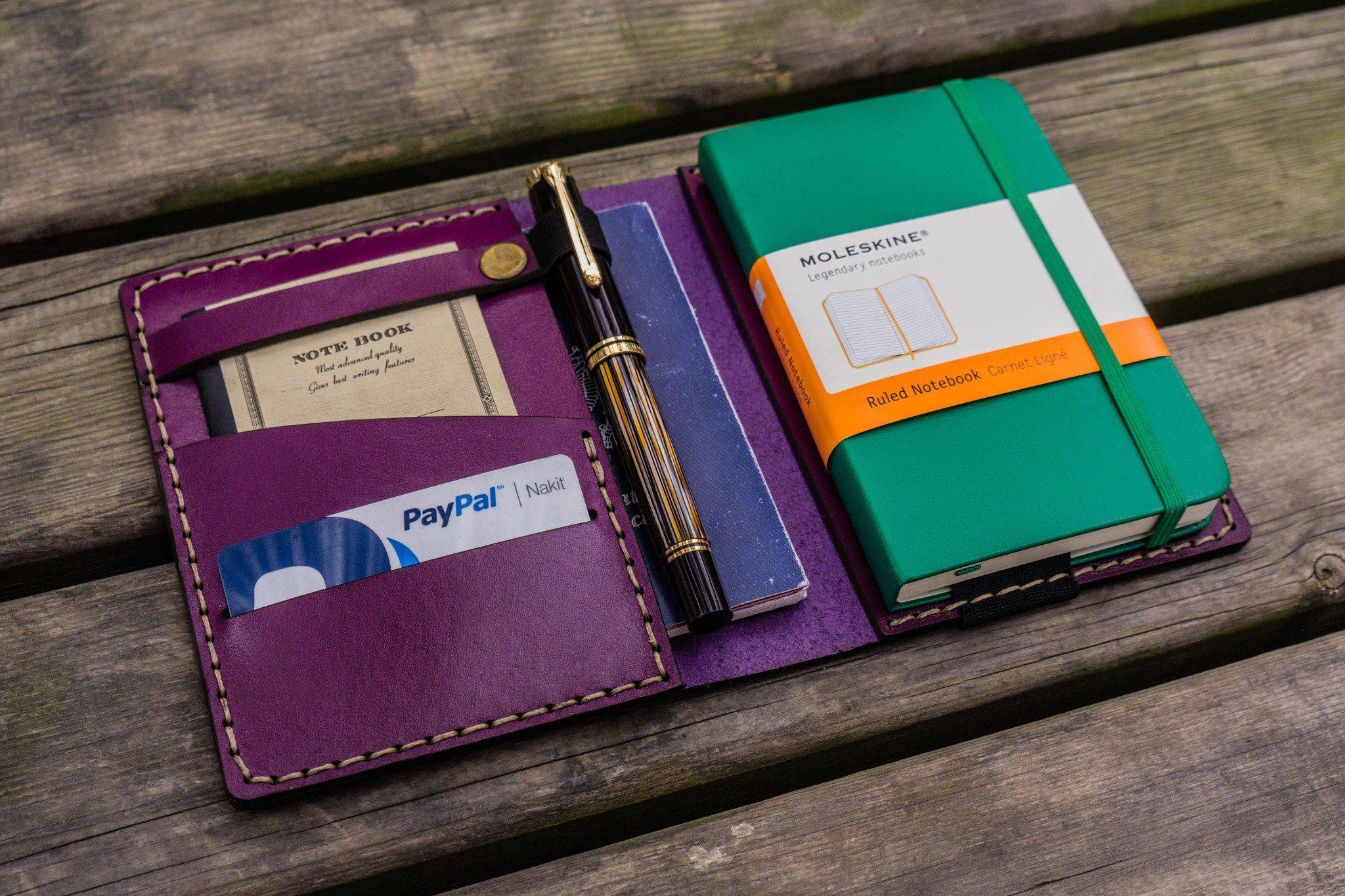 Premium Genuine Leather Hobonichi Techo A6 Planner Cover - Purple | Daily Journal Organizer for Work, School & Personal Planning
