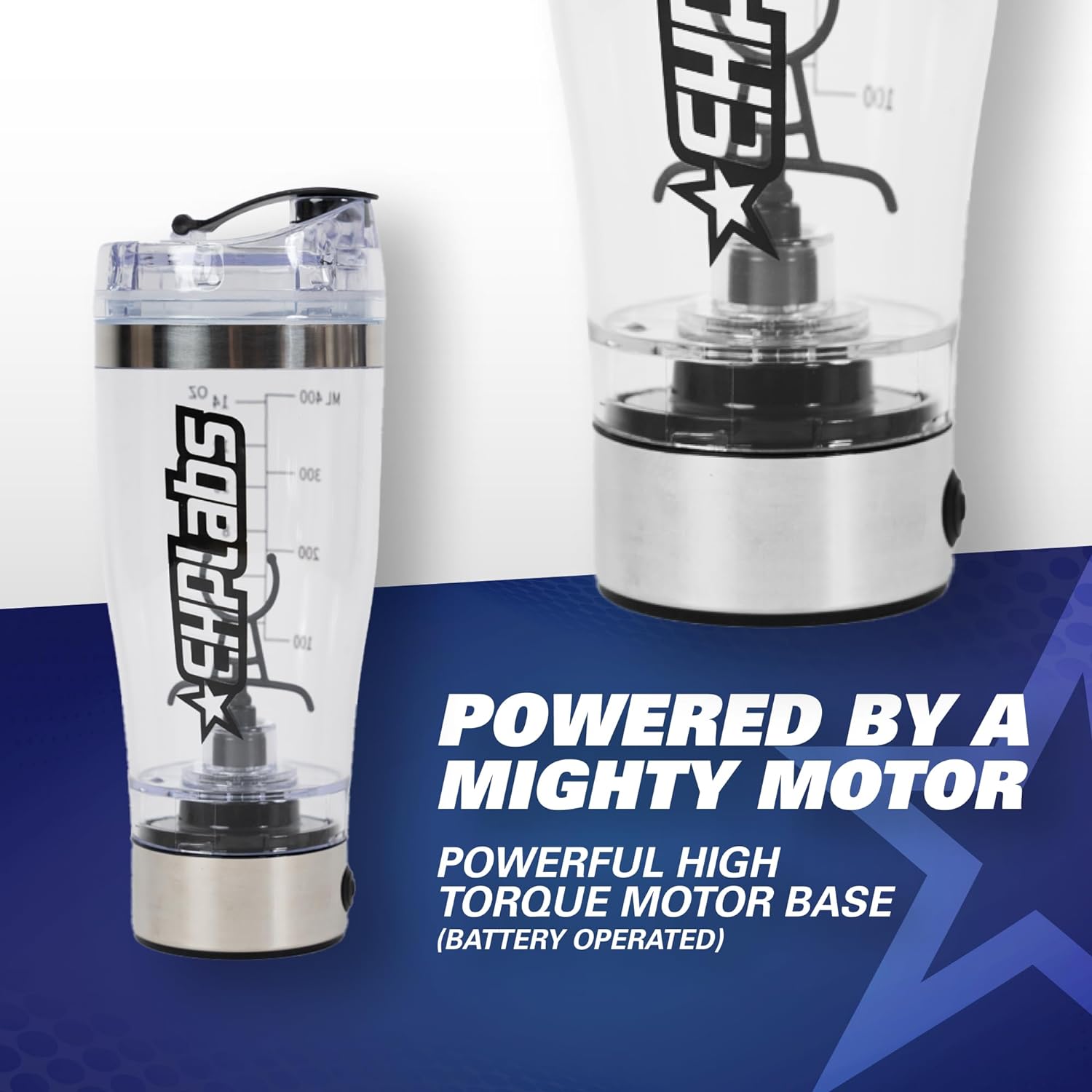 EHP 450ml Electric Protein Shaker Bottle - Portable Mixer for Protein Powder, Pre-Workout & Smoothies - Perfect for Gym, Fitness & Travel