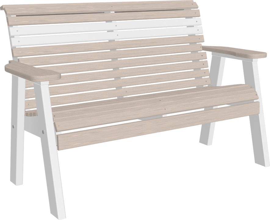 LuxCraft 4-Foot Plain Wooden Bench - Modern Minimalist Entryway, Hallway, or Garden Seating Furniture for Home & Outdoor Decor
