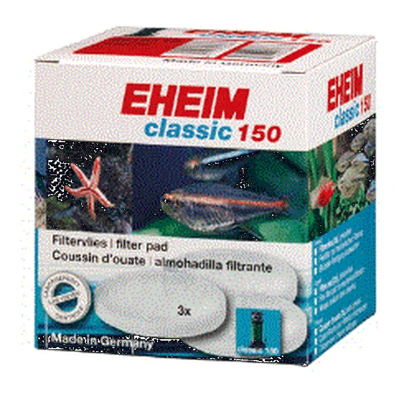 Eheim White Wool Filter Pad for 2211 Classic 150 Aquarium Canister Filter - 3 Pack (2616115) - Premium Mechanical Filtration for Crystal Clear Water in Fish Tanks & Aquariums