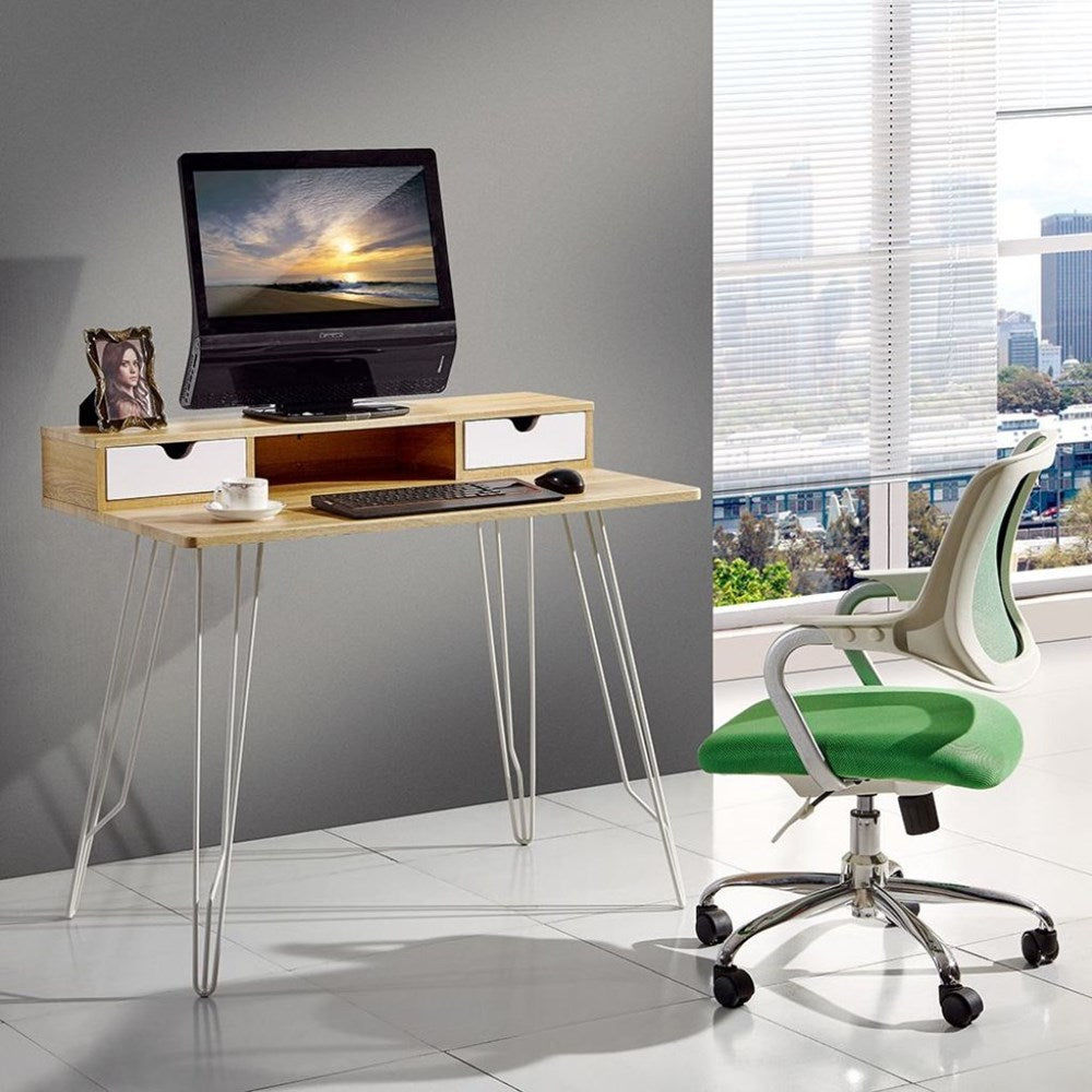 Premium Newport Desk - Modern Home Office Desk with Sturdy Construction for Study, Work & Gaming - Perfect for Small Spaces & Remote Work