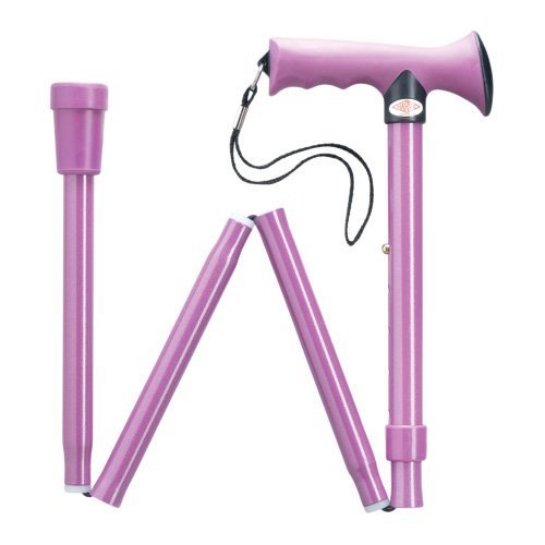 Lightweight Adjustable Folding Walking Cane with Ergonomic Handle - Comfortable Mobility Aid for Seniors & Outdoor Hiking Support
