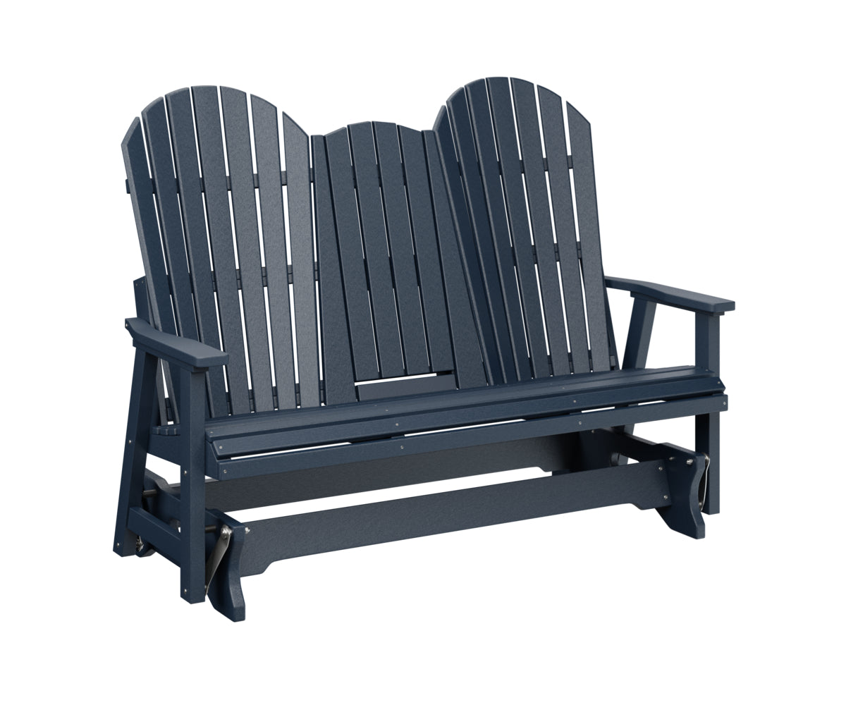 Berlin Gardens Comfo Back 3-Seat Glider Bench with Console - Outdoor Patio Furniture for Relaxing in Garden, Deck, or Backyard