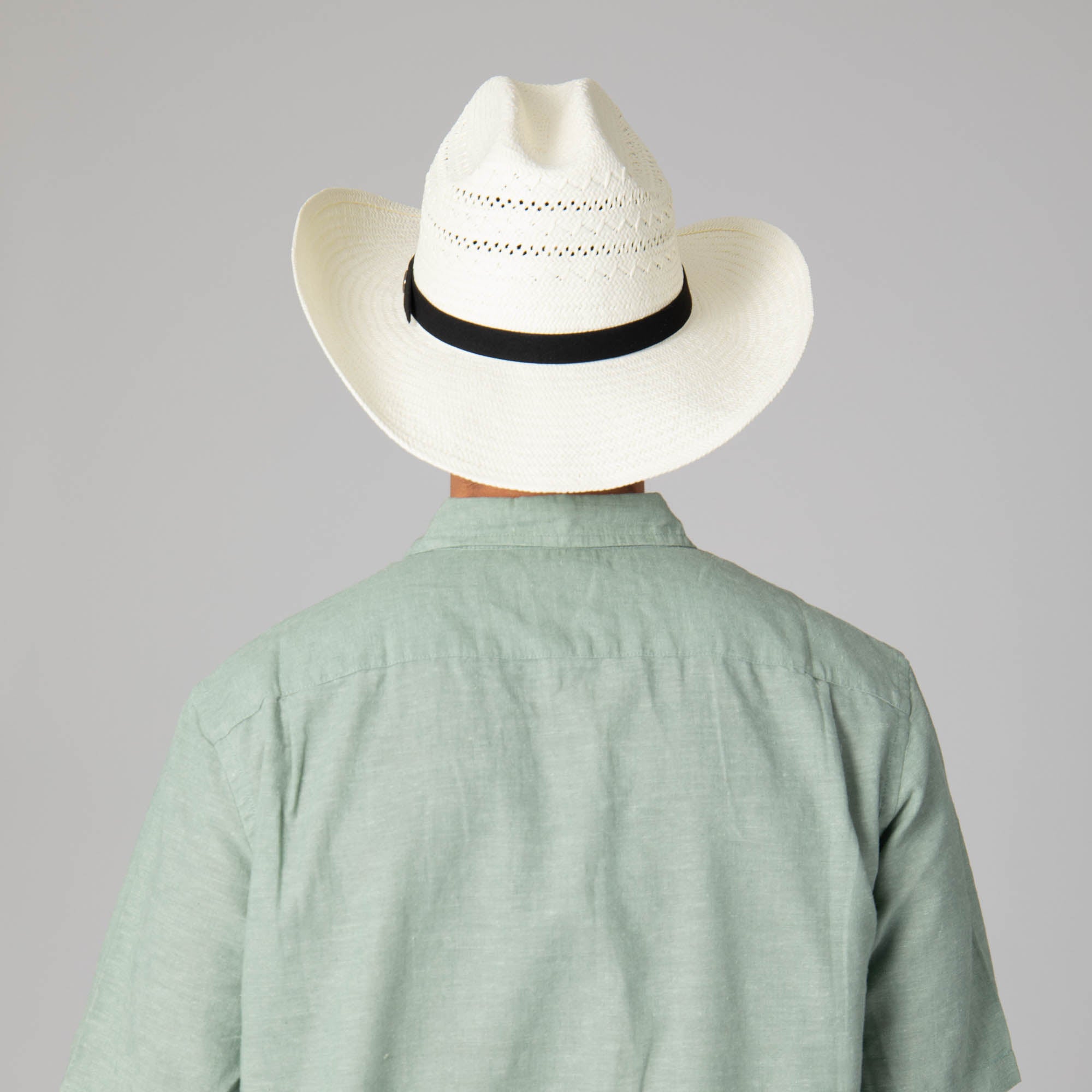 Men's Ivory Cowboy Hat with Cattleman's Crease - Western Style Rancher Hat for Rodeo, Country Music Festivals & Outdoor Adventures