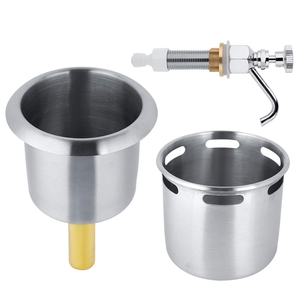 **Stainless Steel & Brass Dipper Well Faucet Sink for Coffee Shops – Heavy-Duty Commercial Faucet for Washing Coffee Spoons, Ice Cream Spoons & Utensils – Perfect for Baristas & Cafés**