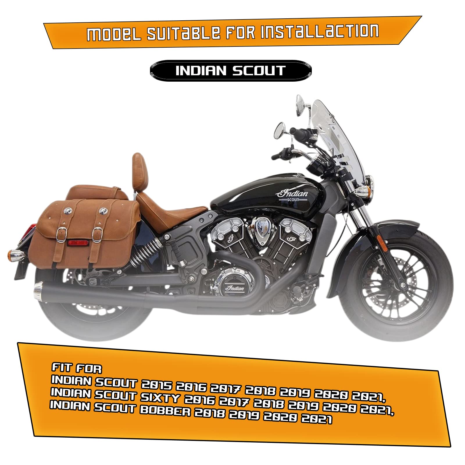 Black Crash Bar Engine Guard for Indian Scout 2015-2023, Scout Bobber ABS 2018-2023 & Scout Sixty 2016-2023 | Heavy-Duty Highway Protection | Perfect for Commuting, Touring & Adventure Riding