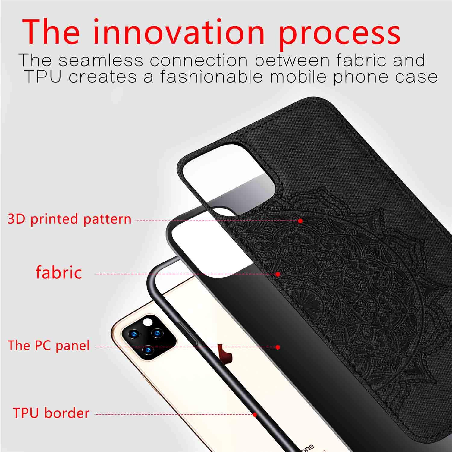Flower Case for iPhone 11 Pro Max 6.5 Inch - Magnetic Car Mount Compatible, 3D Floral Embossed Design, Slim Shockproof Protective Cover (Black) - Perfect for Daily Use, Commuting & Travel Protection