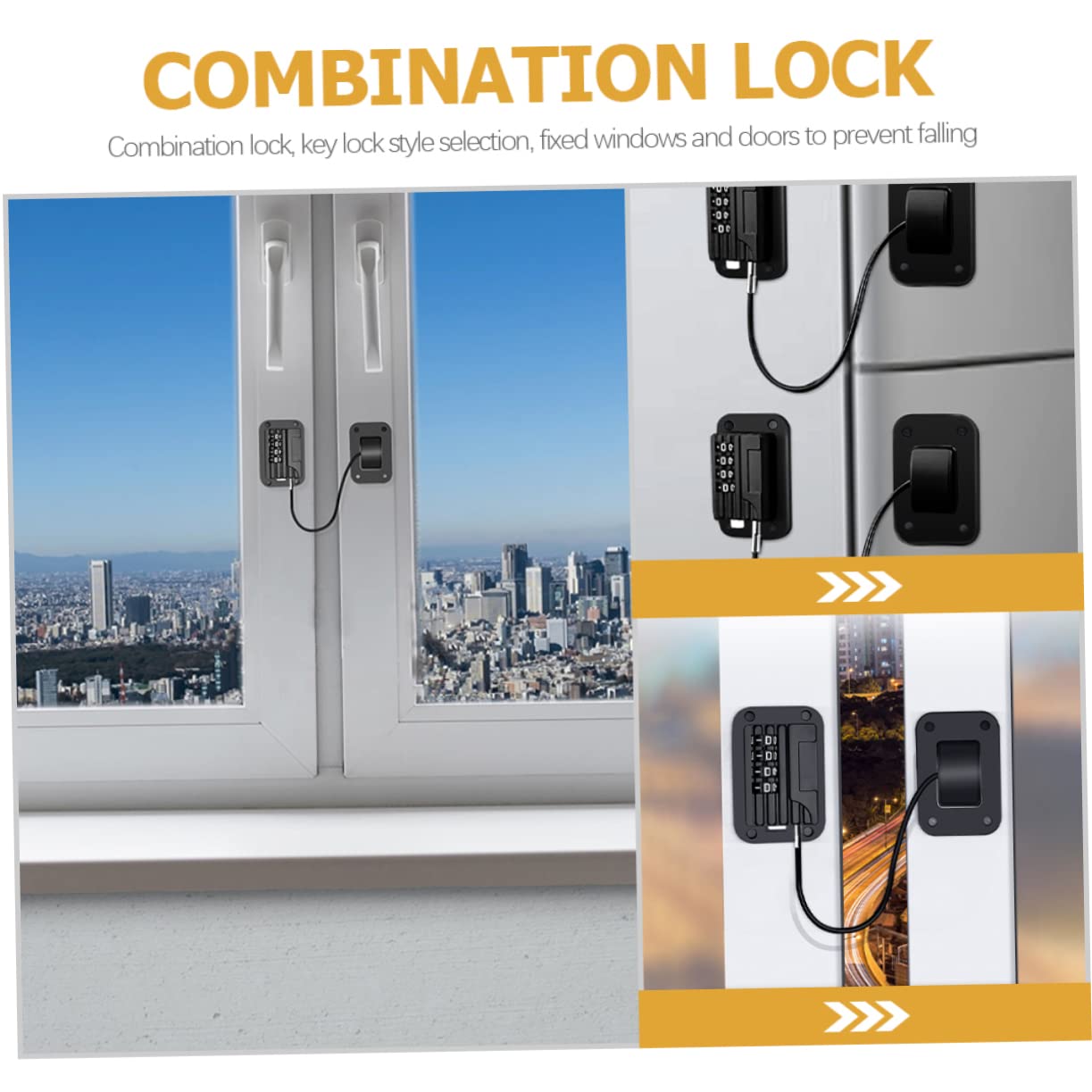 PLAFOPE 8-Pack 4-Wheel Combination Cabinet Locks - Heavy Duty Zinc Alloy Drawer Security Locks for Home, Office & School Use