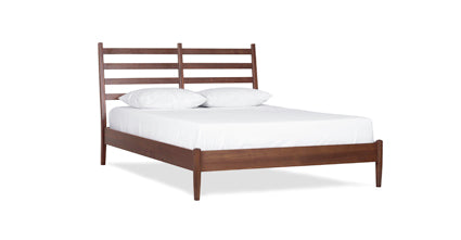Truro Queen Size Bed Frame - Sturdy Metal Platform Bed with Wooden Slats, Noise-Free Support for Master Bedroom, Guest Room, or Dorm Use