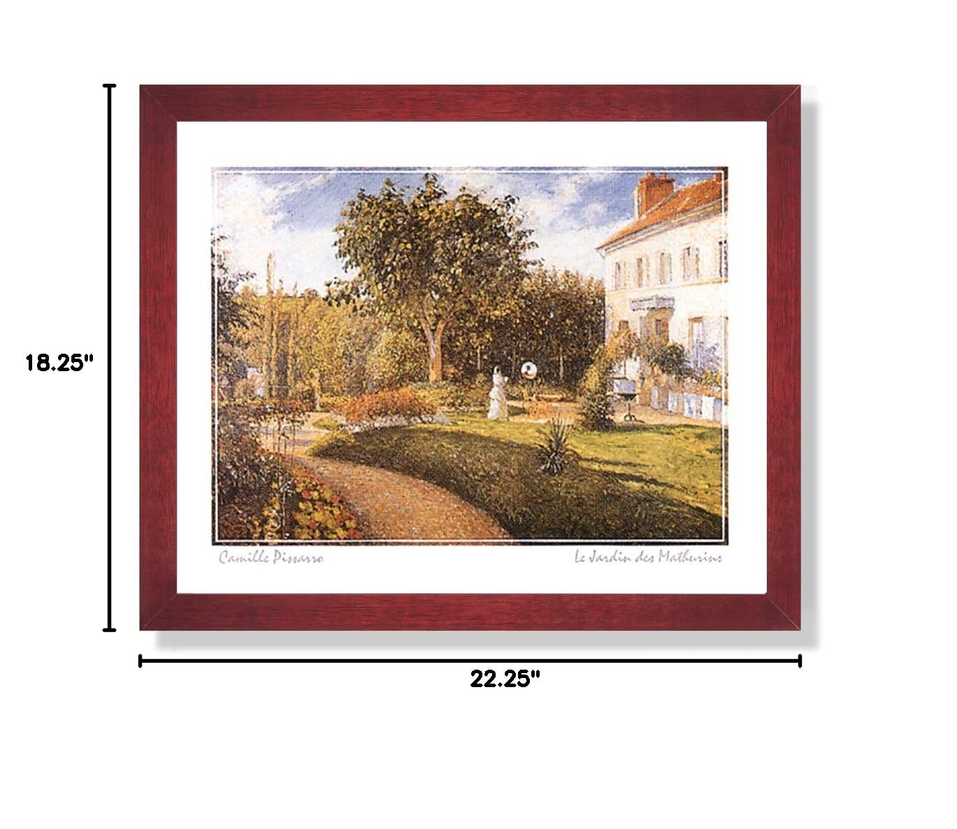 French Countryside Landscape Flowers House Framed Wall Art Print - Perfect for Living Room, Bedroom & Office Decor